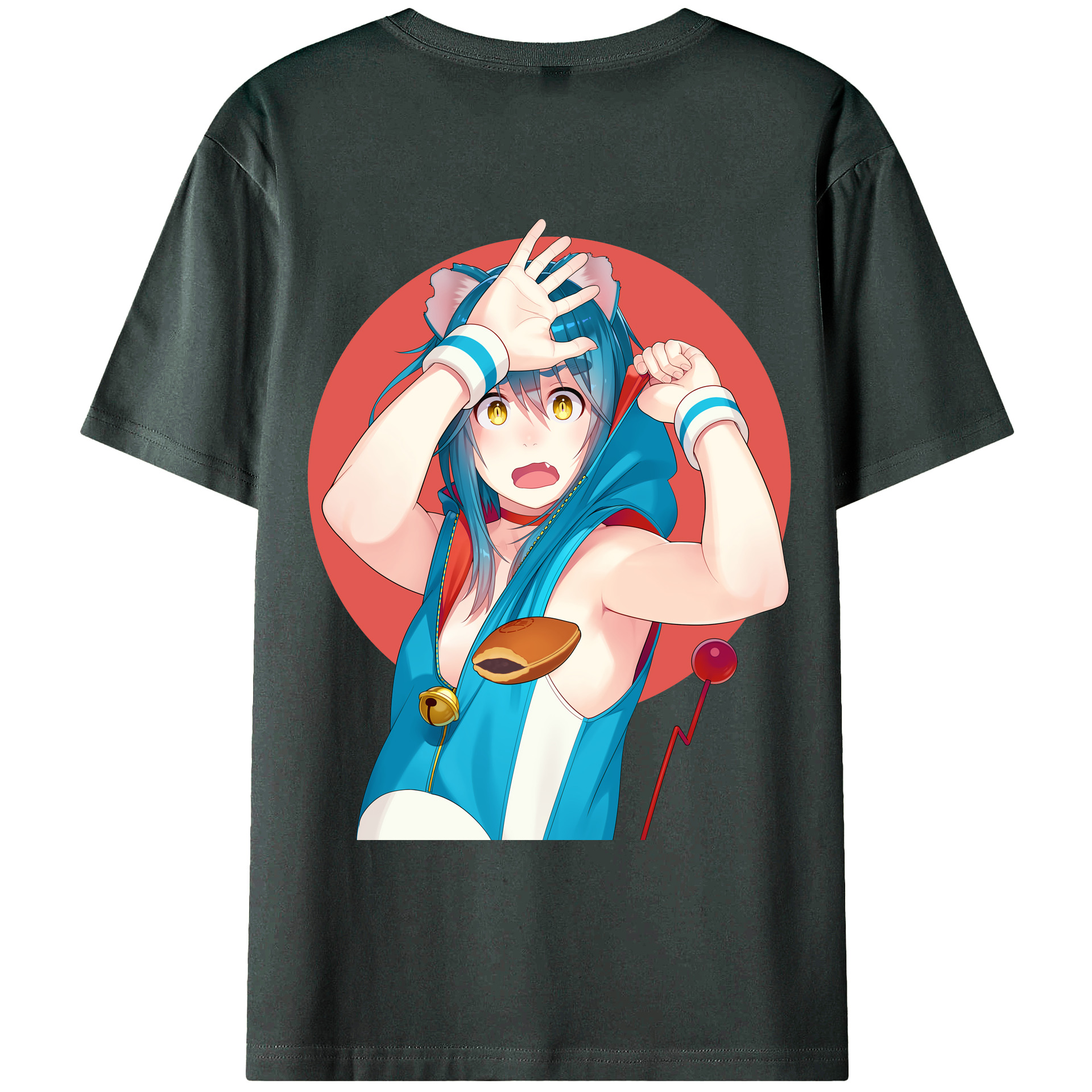 （画像用） ドラえもん Doraemon 綿100％ メンズ半袖Tシャツ（バックプリント） 通気性
